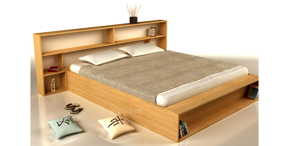  Bett - Slim  / Futonbett / Massivholzbetten / massivholzbetten / Holzbetten / futonbetten / Japanische Bett / Holzbetten Design cinius
