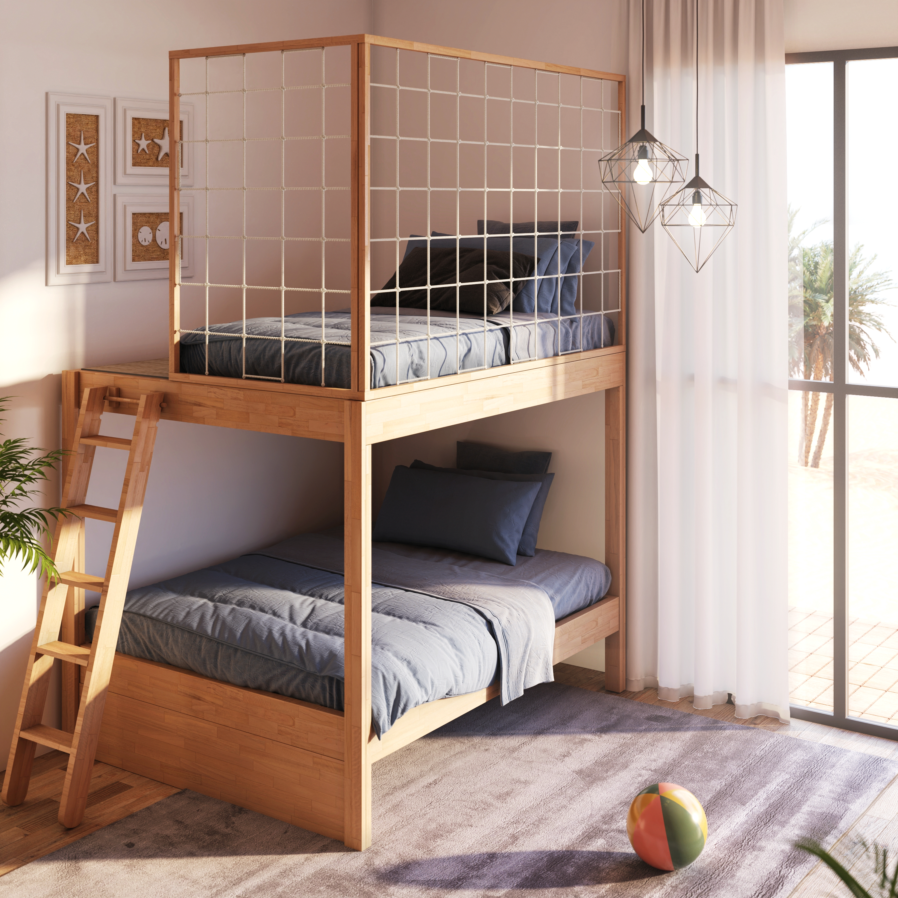 Letto a Castello  di Cinius in legno massello