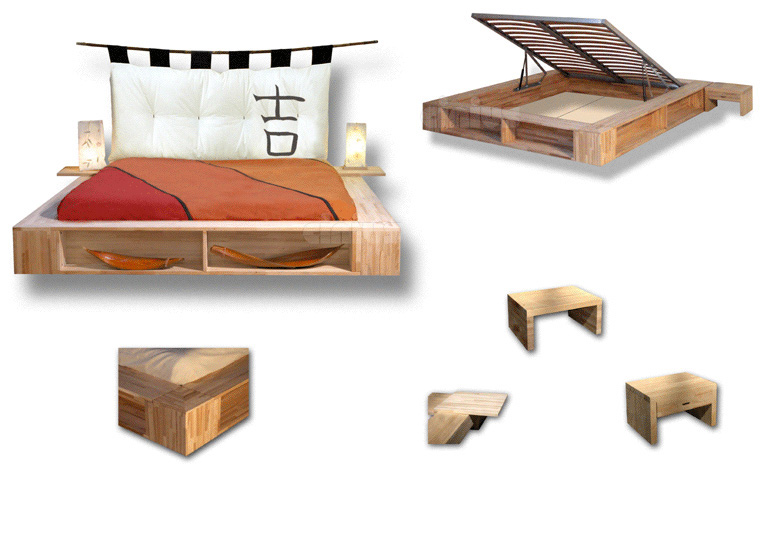  Bett - Libroletto  / Futonbett / Massivholzbetten / massivholzbetten / Holzbetten / futonbetten / Japanische Bett / Holzbetten Design2 cinius