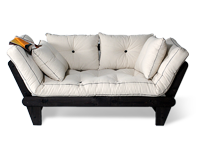 Bed-Sofa Save space. Trasformation sofa . Becomes a single bed simply . The slats are available in different colors . confortablesofa bed futon model sole