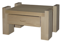 Table de chevet en bois sans tiroir plateau en tatami