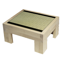 comodino legno senza cassetto piano tatami
