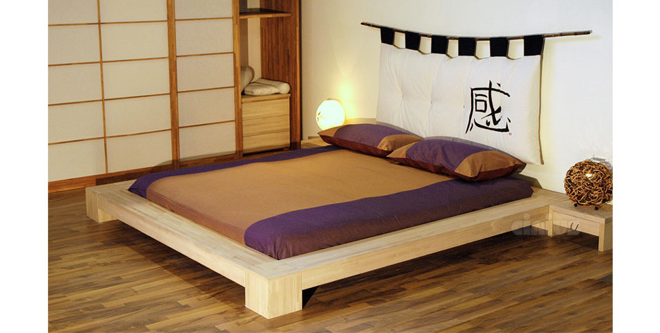 Letto Isola di Cinius in stile orientale zen per futon giapponese
