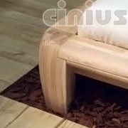 Piede del Letto Maru di Cinius in legno massello ecologico, dettaglio