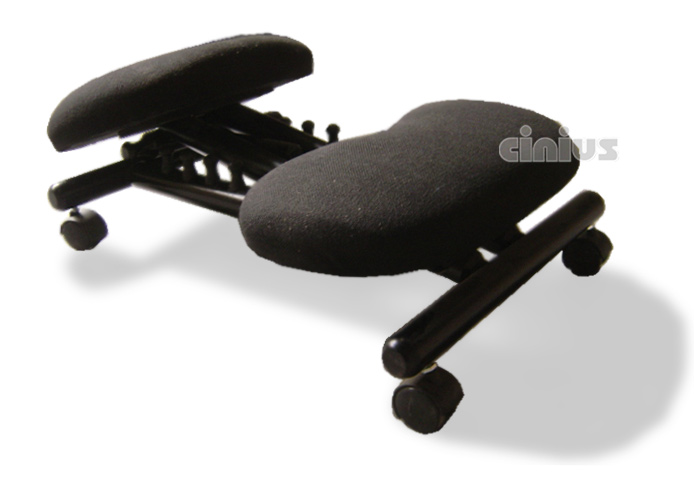 Sedia ergonomica di Cinius salvaspazio richiudibile, colore nero